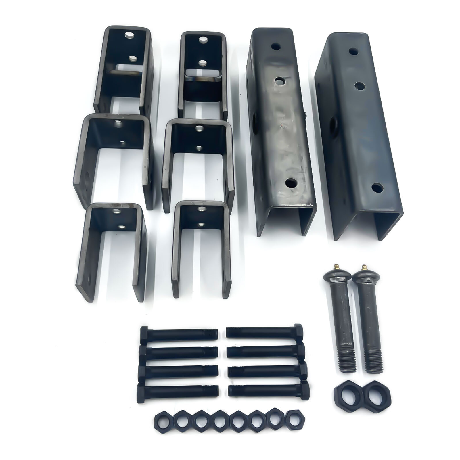 For 7K 7000lb Tandem Trailer Axle Suspension 5 Leaf Springs U-bolt + Hanger Kit