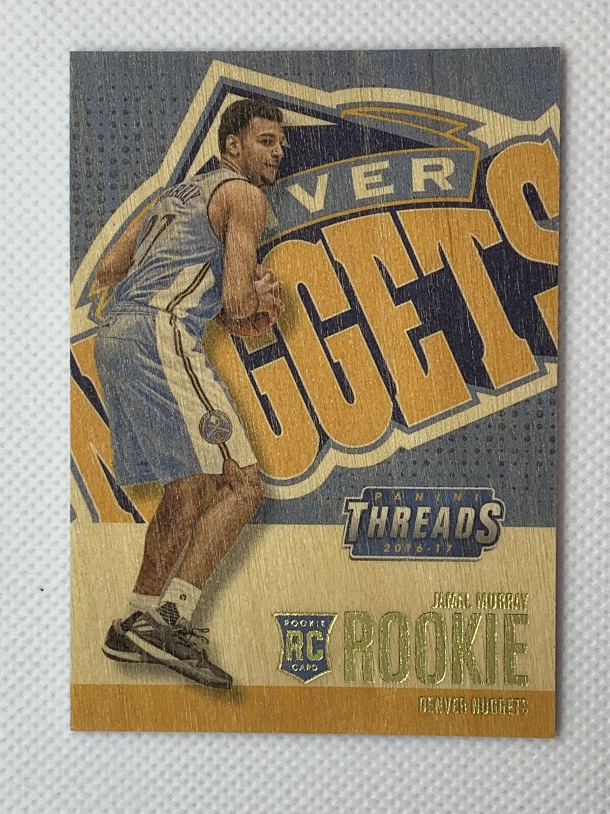 2016-17 Panini Threads Jamal Murray Wood Rookie RC #235 Nuggets