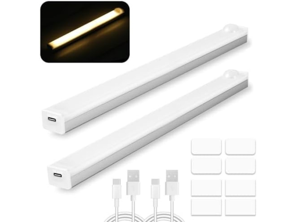 Barra LED Intelligente 20cm con Sensore Auto: Illuminazione 3X
