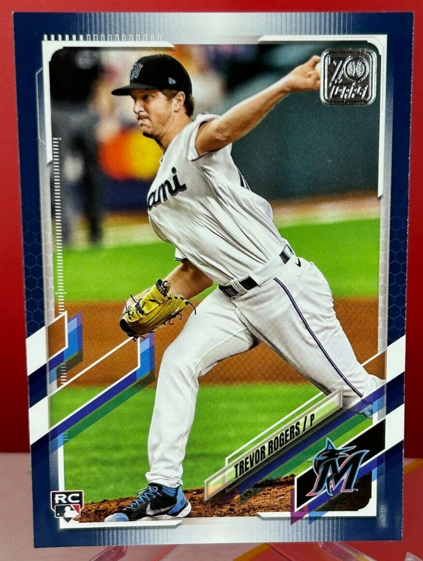 2021 Topps Trevor Rogers ROOKIE Royal Blue Parallel #563