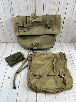 WWII USMC DQP M41 M1941 Field Pack WW2 Original Khaki Haversack