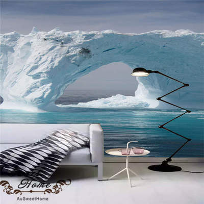 3D Fantastic Glacier Ice Snow  Wallpaper Full Wall Mural Photo Printed Home Deco