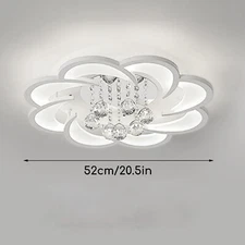 Modern Acrylic LED Ceiling Light Crystal Flower Shaped Chandelier Lamp Fixture