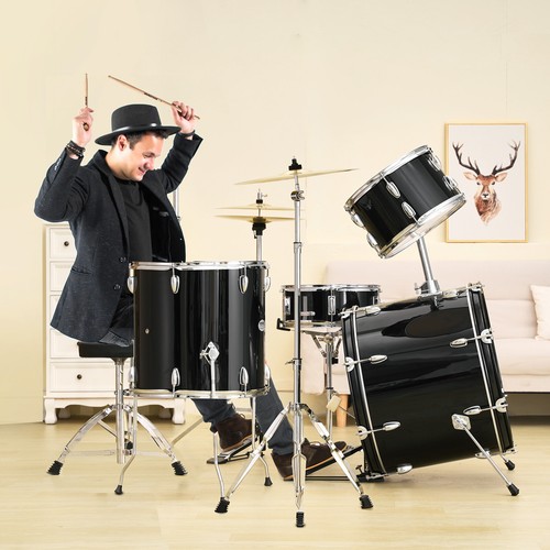 VEVOR Adult Drum Set 5-Piece 22 in Complete Full Size Drum Kit with Throne Stand - Picture 8 of 12