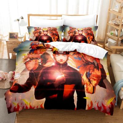 Anime Uzumaki Naruto Bettbezug Kissenbezug 80x80 Bettwäsche Set 2tlg.3tlg XS