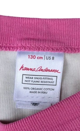 HANNA ANDERSSON Pink & White Unicorn Rainbow Organic Cotton Pajamas US 8-130 - Picture 5 of 6