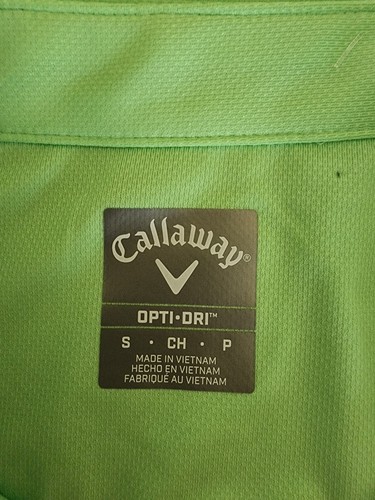 Callaway Men's Micro Hex Solid Short Sleeve Golf Polo Shirt Green Ash S NWT - Picture 6 of 6
