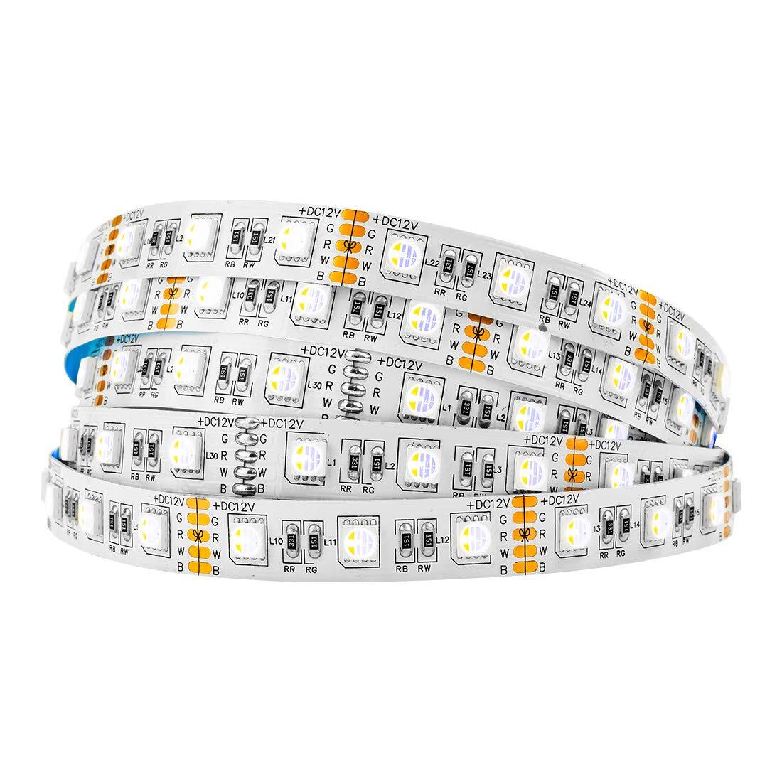 5050 RGBW RGB+Warm White (2700K-3000K) 4 Colors in 1 LED 5m 16.4ft 60LEDs/m M...