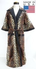 Lilli Ann Leopard Print Swing Dress Coat Medium 50'S