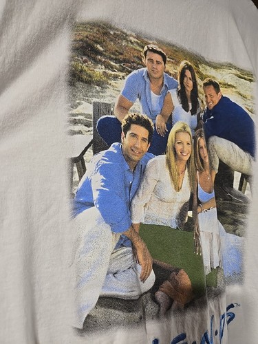 Vtg Y2K FRIENDS TV Show T-Shirt Double Sided Embroidered "FRIENDS" Men's 2XL - Picture 5 of 23