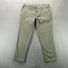 Mason's Pants Mens 36x28 Green Chinos Straight Trousers Military Khakis