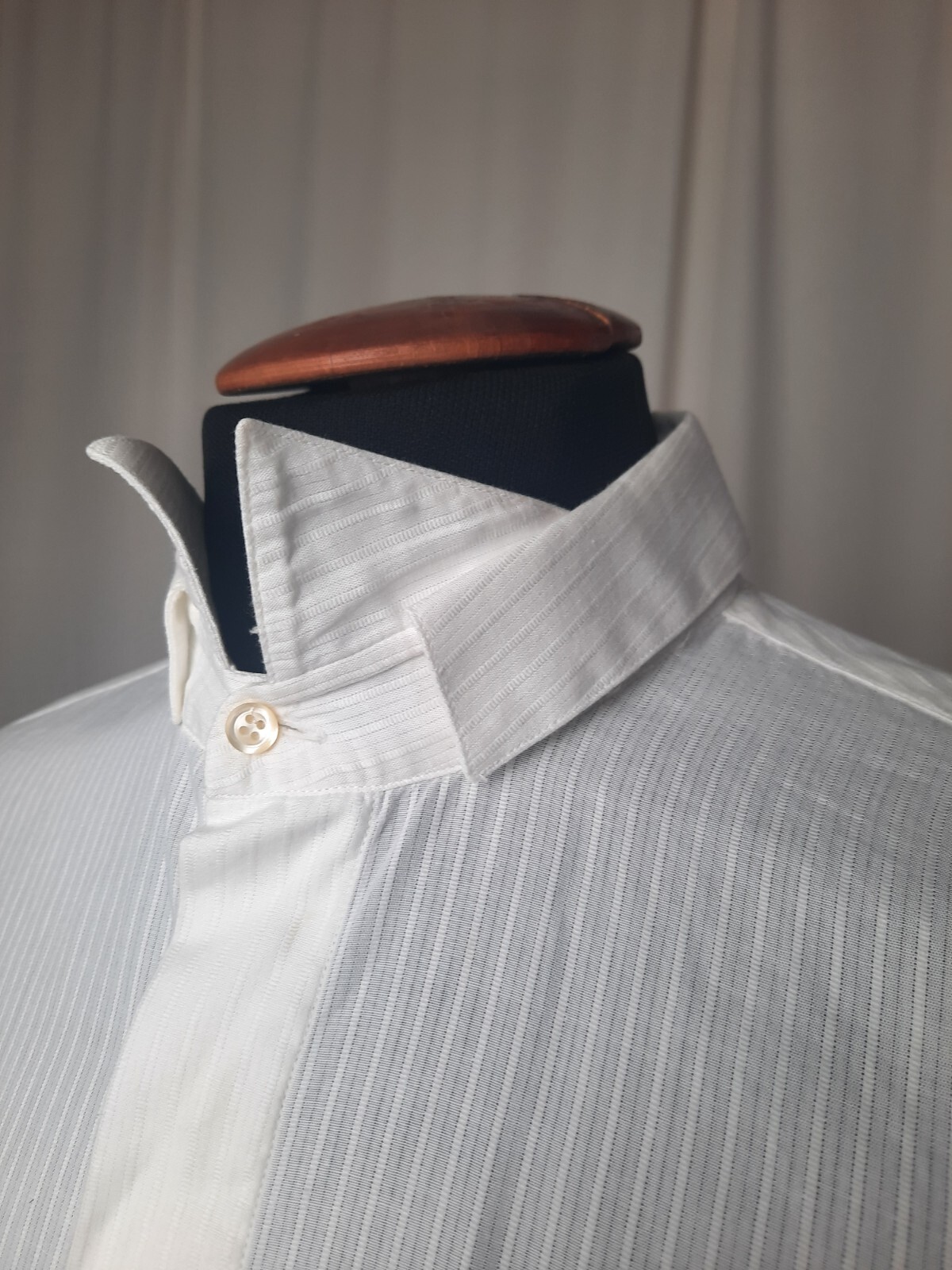 Yves Saint Laurent pour homme vintage men elegant formal cotton white shirt