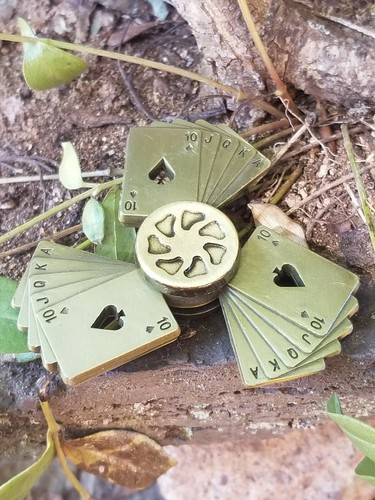 Metal Fidget Spinner Playing Cards, Ace,Black Jack Luck Charm, Adults Kids Toys - Picture 20 of 39