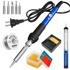 60W Electric Soldering Iron Welding Gun Tool Kit Solder Wire Desoldering Pumps