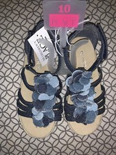 Girls Denim Flower Gladiator Sandal Toddler Size 10 The Childrens Place Preown