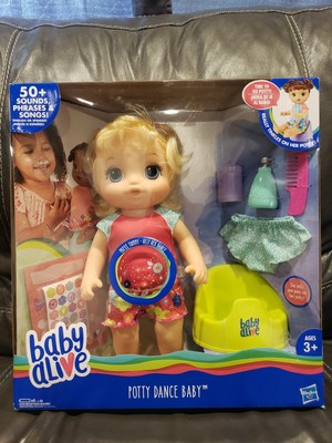Baby Alive Potty Dance Baby Doll Blonde Hair Speaks Spanish Or