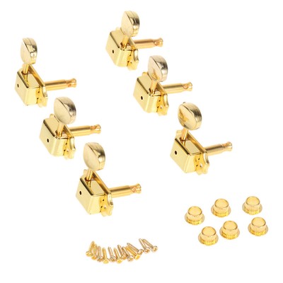 GC206B New 6 In Line Vintage Style Guitar Machine Heads 3R3L Tuning Pegs Golden
