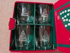 Christmas On The Rocks Glasses Tumblers 24% Lead Crystal St George Crystal USA — photo 1