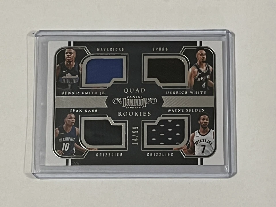 2017-18 Dominion Quad Rookies Derrick White Ivan Rabb Dennis Smith Jr Selden RC - Image 2 of 3