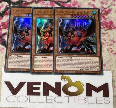 3x (M/NM) *EURO* Alpha, the Master of Beasts RA01-EN022 Ultra Rare 1st Ed YuGiOh