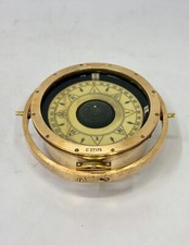 Marine Old Brass Iver C. Weilbach & Co. Ship Binnacle Compass - Copenhagen