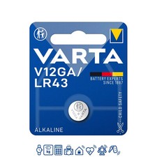 1 x Varta Alkaline V12GA LR43 AG12 12GA 186 K...
