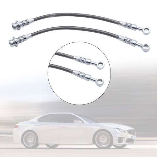Set of 2 Stainless Steel Braided Brake Lines H1717SSPAIR ZPN-41941 Replacement - Picture 4 of 8