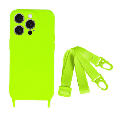 FÜR APPLE IPHONE 13 PRO MAX - STRAP 2 Hülle mit Band Case Tasche Handy Etui GRÜN