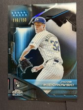 2025 Topps Chrome Black Jacob Misiorowski Blue /150 RC Milwaukee Brewers