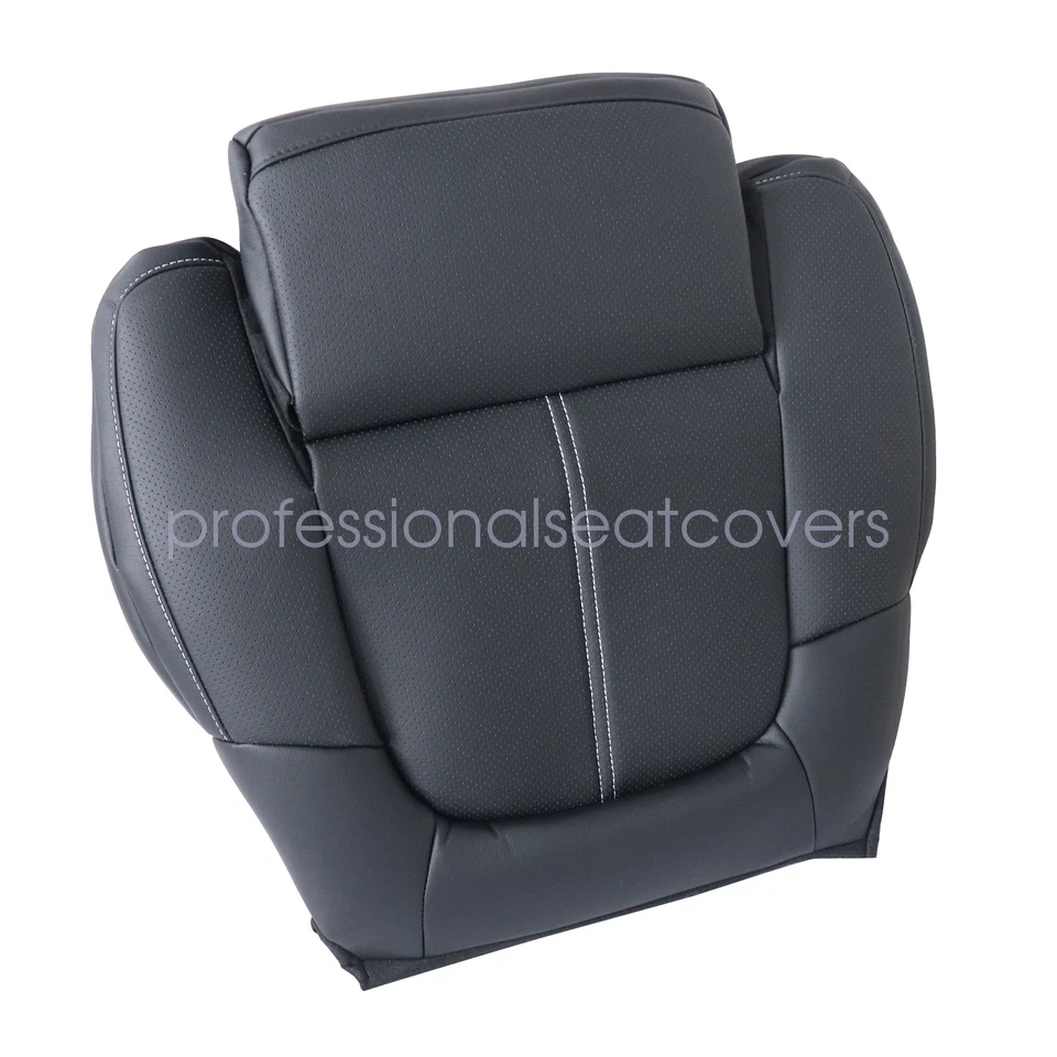 Cubierta de asiento de cuero negra inferior del conductor delantero para Porsche Cayenne 958 2011-2018 Foto 2 de 4