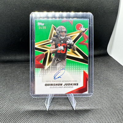 2026 Topps Flagship Green NFL Stars Auto Quinshon Judkins #NFLSA-QJ - 94/99