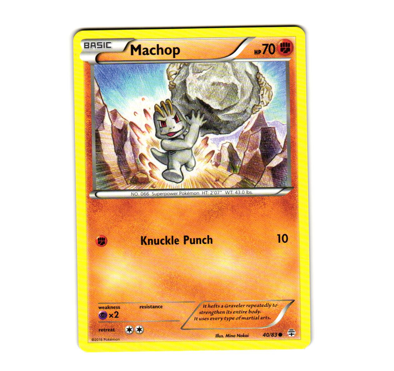 Pokemon Machop 40/83 Generations Common NM