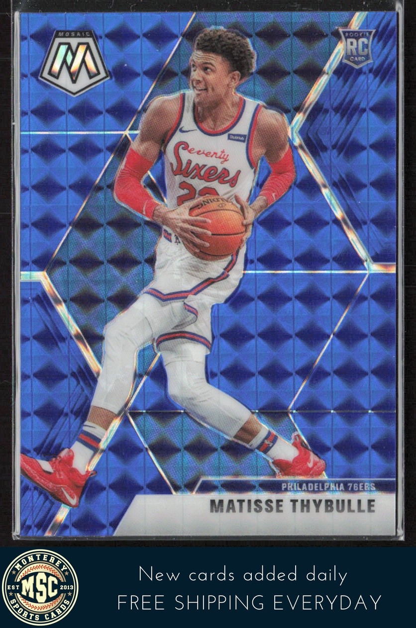 Matisse Thybulle 2019-20 Panini Mosaic Blue Prizm #245 /99 RC Philadelphia 76ers