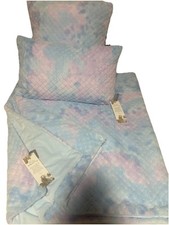 NWT Aviva Stanoff 3 Pc Set Throw Blanket & 2 Pillows Mermaid Luxury Velvet