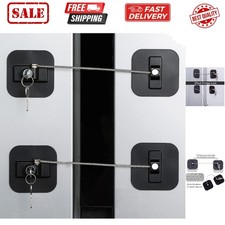 2 Pack Refrigerator Locks with Keys,Freezer Lock and Child Safety Cabinet Loc...