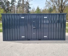 Werkzeugcontainer Lagerschuppen Gartenlager Lager Laube Container Anthrazit 6m