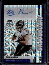 2021 Panini Mosaic Ben Mason Auto Autograph RC Mosaic #RA-52 Ravens Rookie