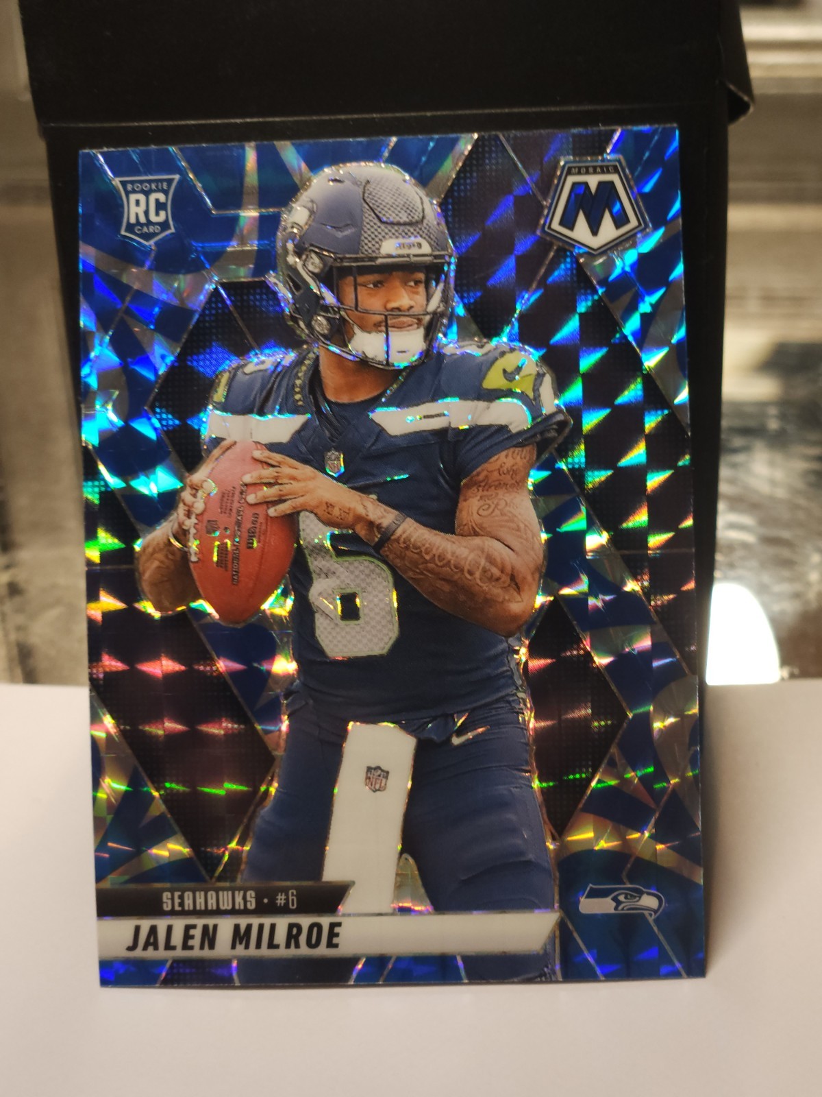 2025 Panini Mosaic Football Blue Reactive Jalen Milroe RC #322