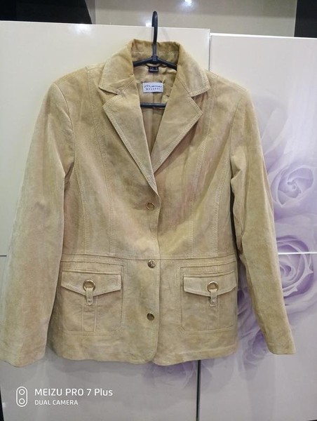 Women Maria Bellesi Jacket Beige Suede M