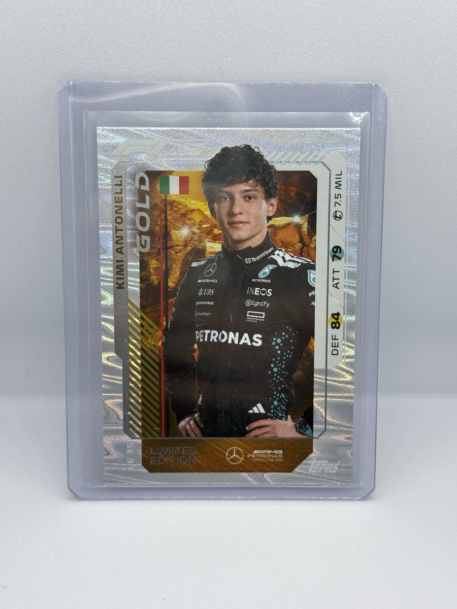2025 Topps UK Turbo Attax KIMI ANTONELLI Gold Limited Edition LE35