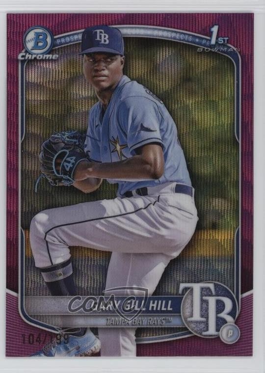 2025 Bowman Chrome Prospects Fuchsia Wave Refractor 104/199 Gary Gill Hill 1t8i
