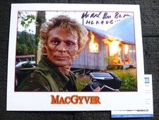 MICHAEL DES BARRES signed autograph signed "MACGYVER" photo in person ACOA COA
