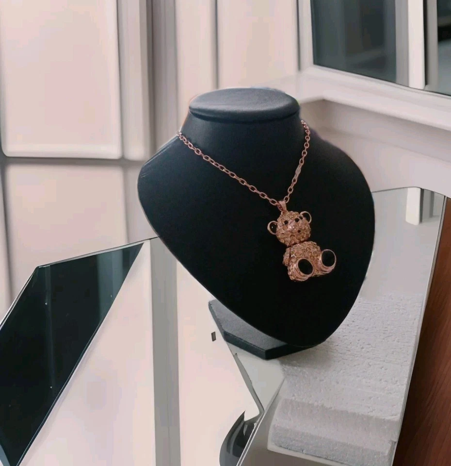  Kette " Teddybär" Champagner Strass XXL Sitzend Modeschmuck  - Bild 2 von 4
