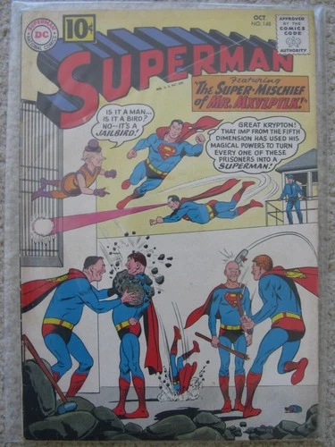 SUPERMAN #148 DC COMICS 1961 SILVER AGE Vintage COMIC BOOK 1st printing RARE 10¢