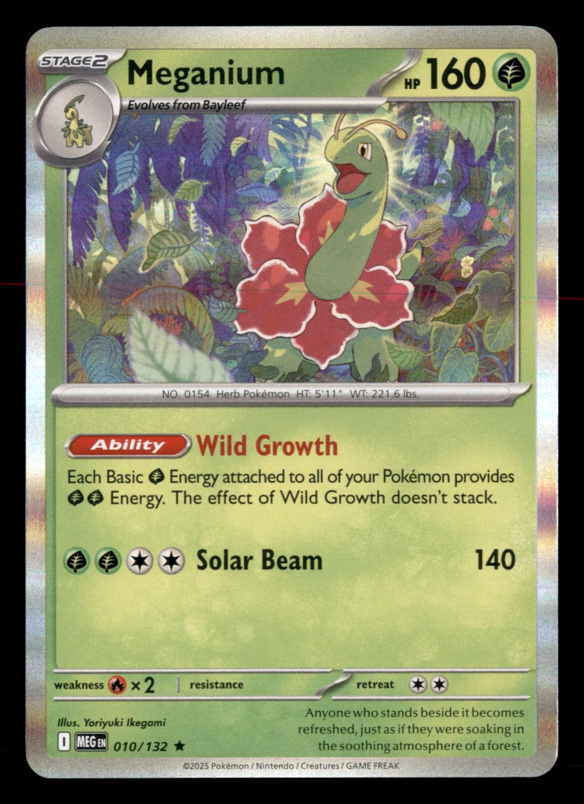 Meganium 010/132 Rare Mega Evolution Pokemon Near Mint