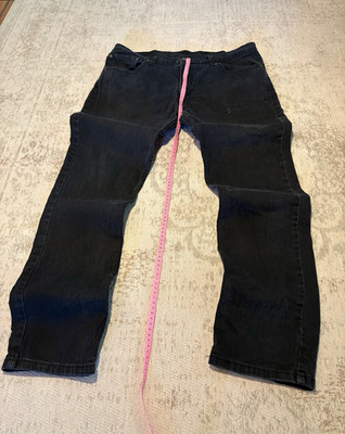 Levi s 511 Herren Jeans Schwarz gerades Bein W36 L30 Denim Five-Pocket Logo