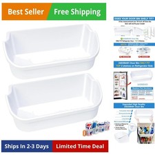 2 PACK UPGRADED Refrigerator Door Bin Compatible with Frigidaire Door Shelf ...