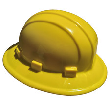 ERB Omega II Full Brim Safety Hard Hat Helmet Yellow USED