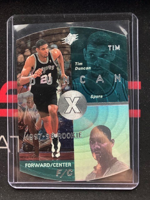 1997-98 Upper Deck SPx Tim Duncan RC #37 Die-Cut Silver Hologram Spurs HOF
