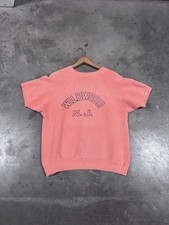 Vintage 60s Faded Orange Short Sleeve Crewneck Sweatshirt Men  s Size Large
